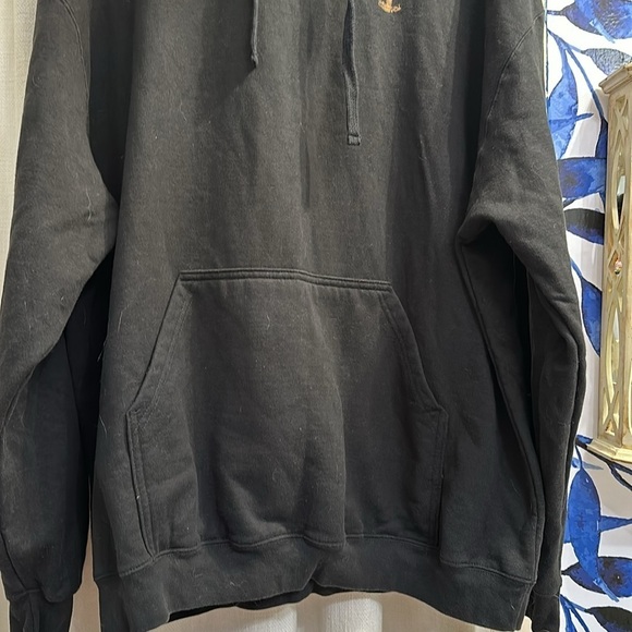Men’s Tultex Black Yellowstone Cotton & Polyester Hooded Sweatshirt Size XL - Picture 3 of 7